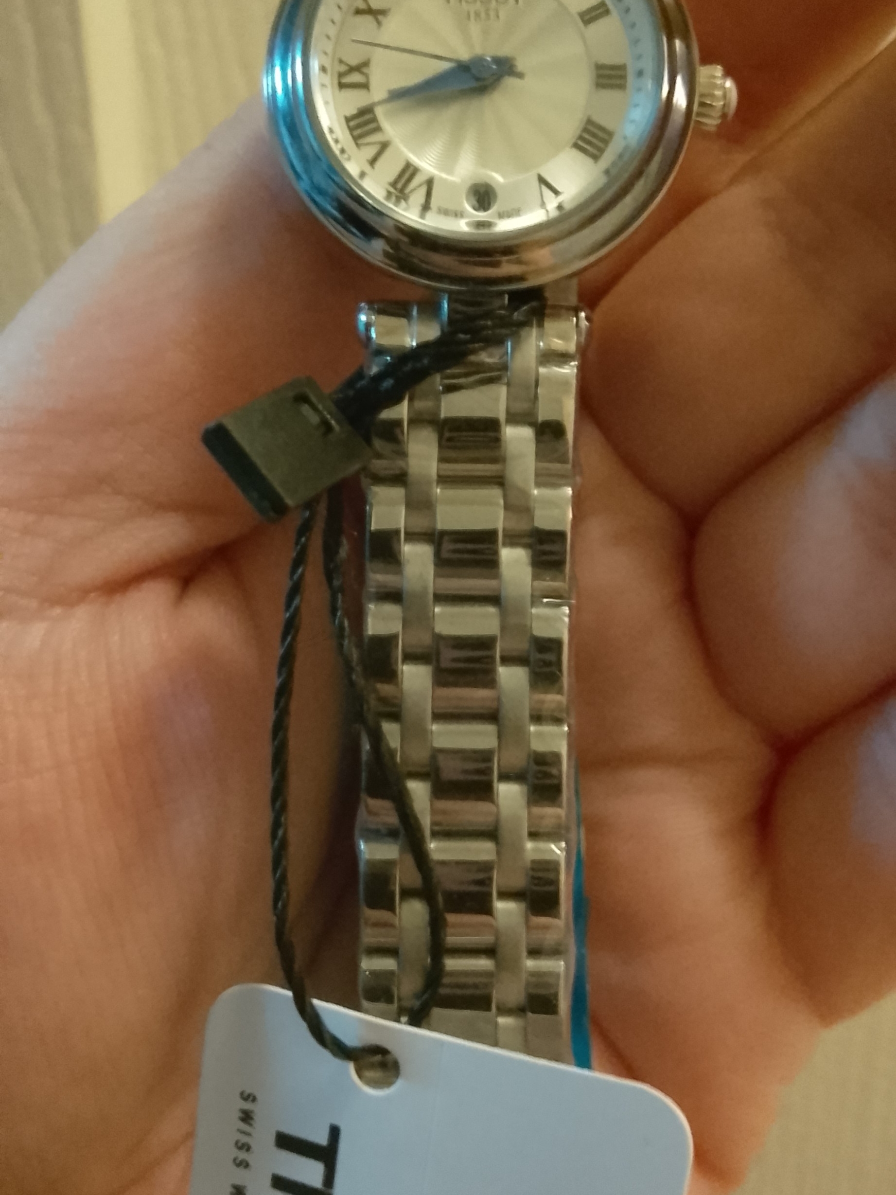 Tissot Women's Silver Stainless Steel Bracelet Watch With White Dial